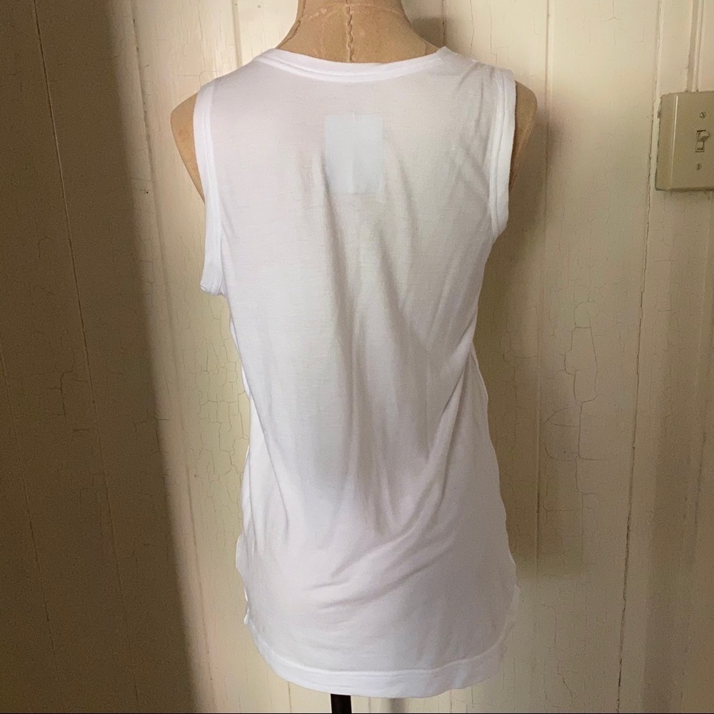 SACAI x NIKE sz S Tank Top White Volt Lace NIKELAB - Picture 7 of 14